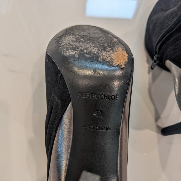 See by Chloe black and silver booties size 40 - Picture 4 of 6